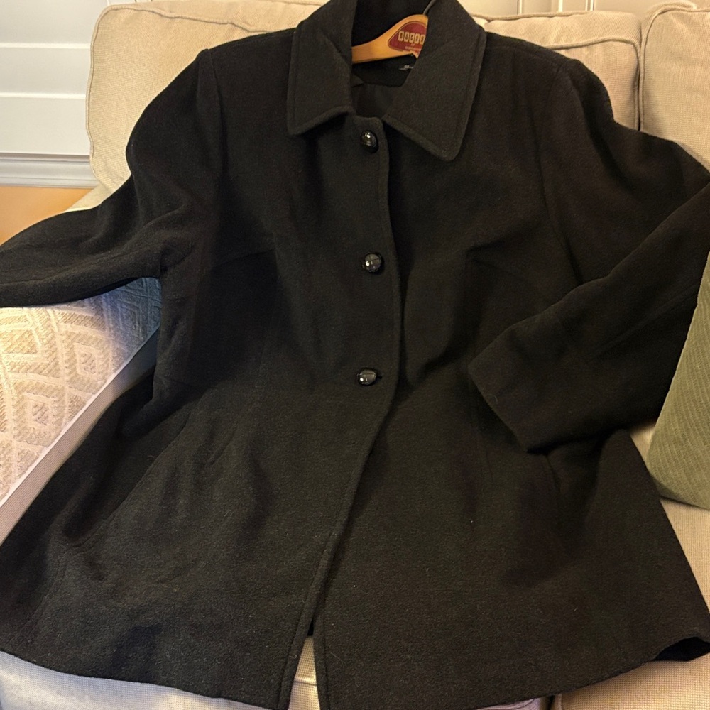 London Fog Black Women's Pea Coat